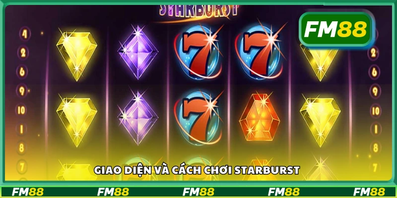 Hướng dẫn cách chơi Starburst với giao diện thân thiện người dùng