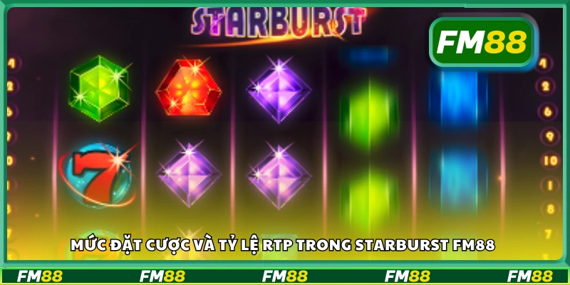 Thông tin về mức cược và tỷ lệ hoàn trả (RTP) trong Starburst